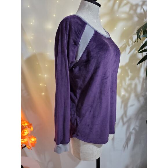 Cuddl Duds Ultra Plush Velvet Fleece Purple Pullover Womens Size PS Sleep Shirt - Picture 4 of 9